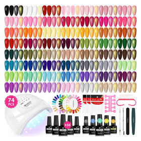 VANREESA Gel Nail Polish Kit with 56 colours and UV lamp