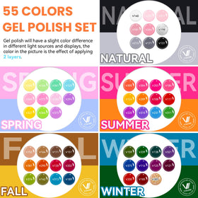 VANREESA gel nail polish set showcasing vibrant colour selection