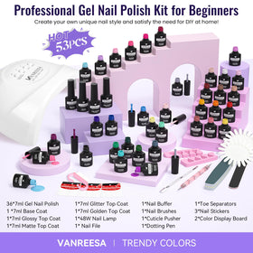 VANREESA gel polish application on nails