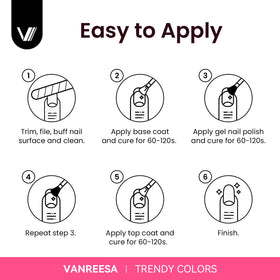 VANREESA gel polish glossy finish on nails