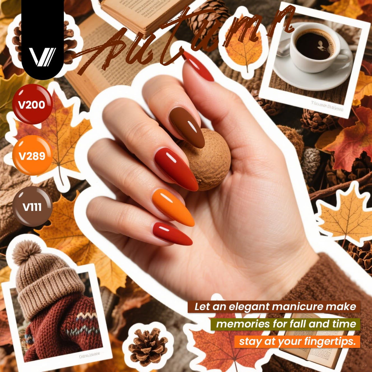 VANREESA glitter top coat from the gel nail polish set