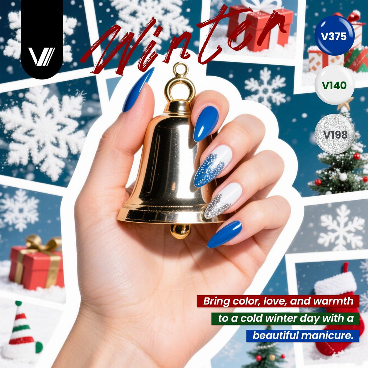 VANREESA golden top coat featured in the nail polish kit
