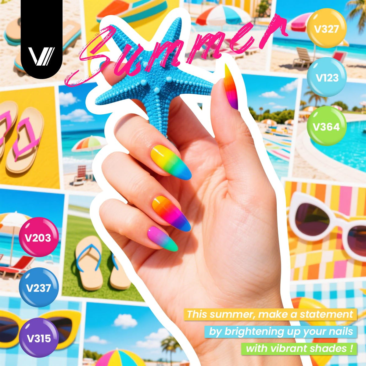 VANREESA matte top coat included in the gel nail polish kit