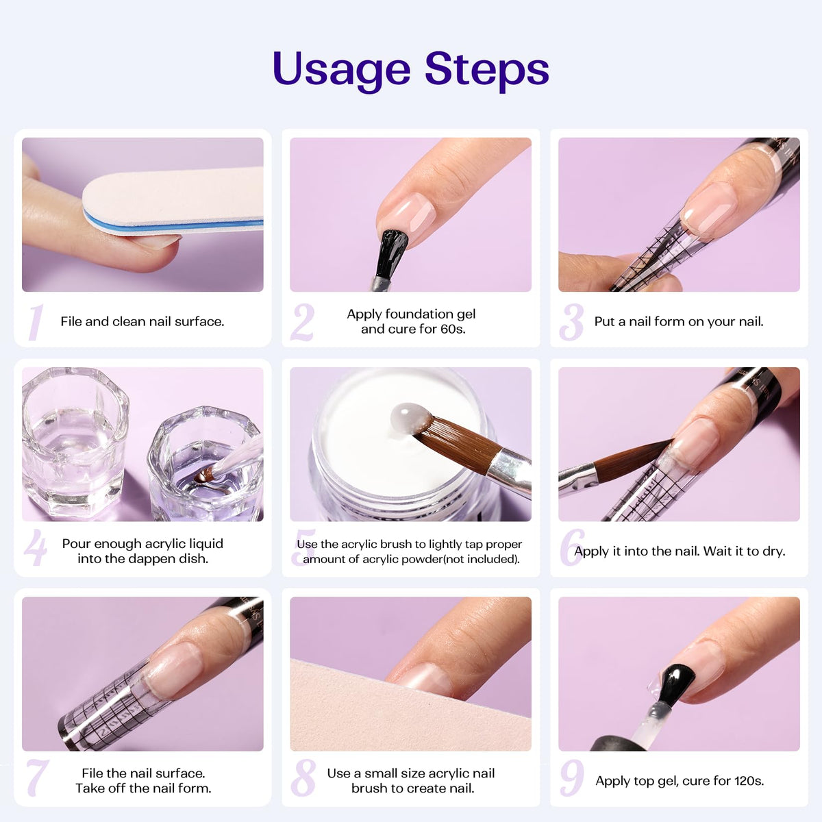VANSISOS acrylic liquid in use at home nail salon
