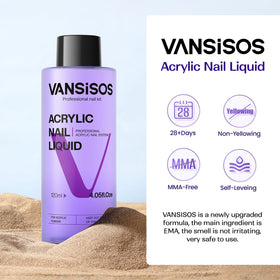 VANSISOS acrylic nail brush included with liquid