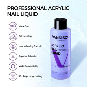 VANSISOS Acrylic Nail Kit tools including brushes and files