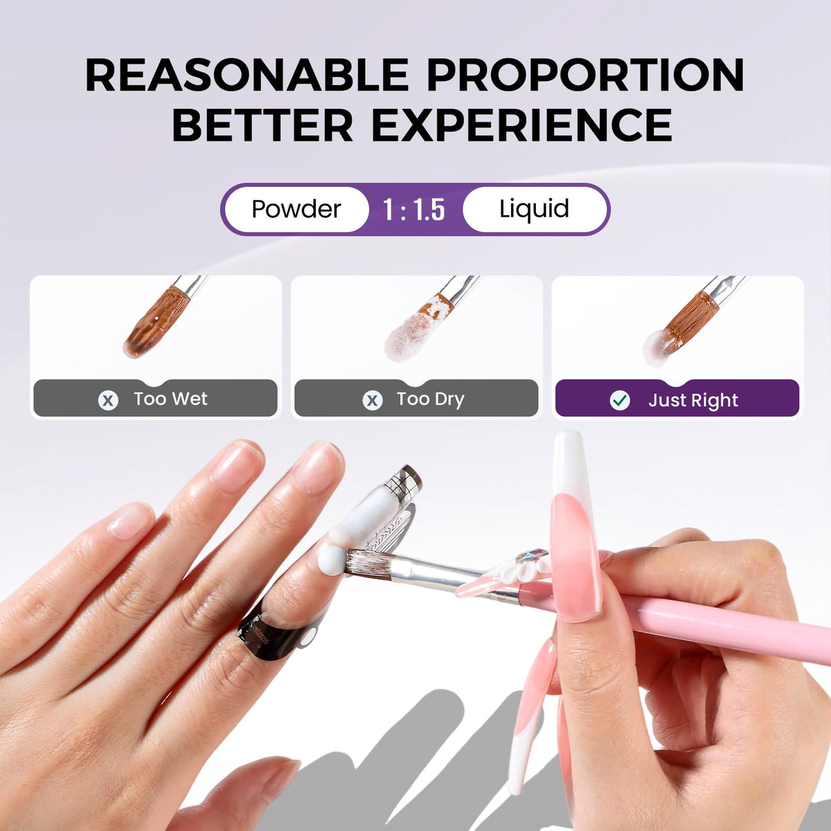 VANSISOS Acrylic Nail Kit with top coat and primer