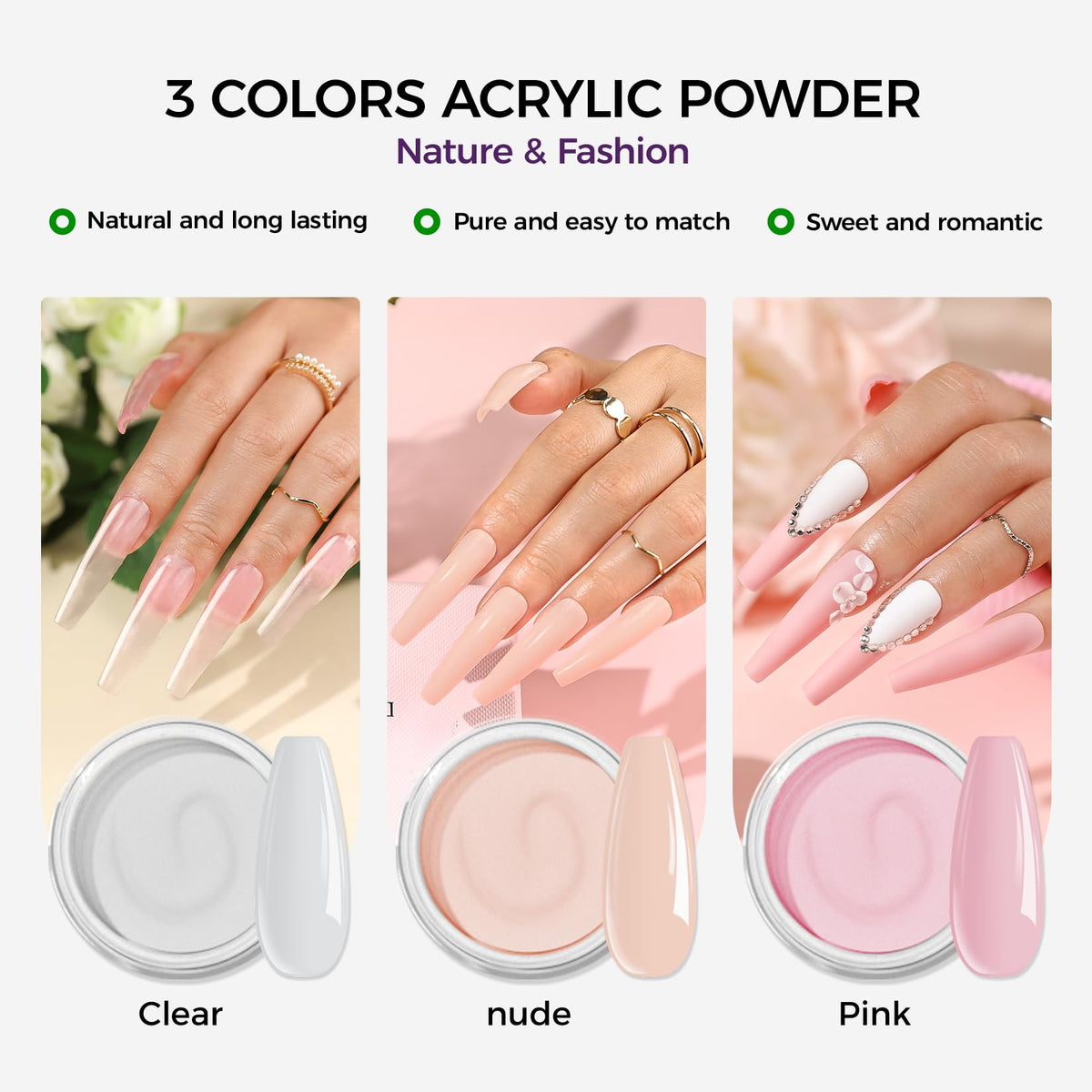 VANSISOS acrylic nail liquid and clipper included in kit