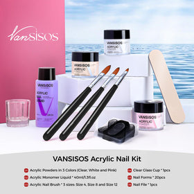 VANSISOS acrylic nail powders in various colours