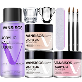 VANSISOS Professional Acrylic Nail Kit front view with all tools