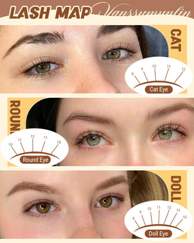 Vanssymunlin Light Brown Spider Lash Clusters in use