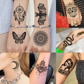 VANTATY temporary tattoos displayed on a table