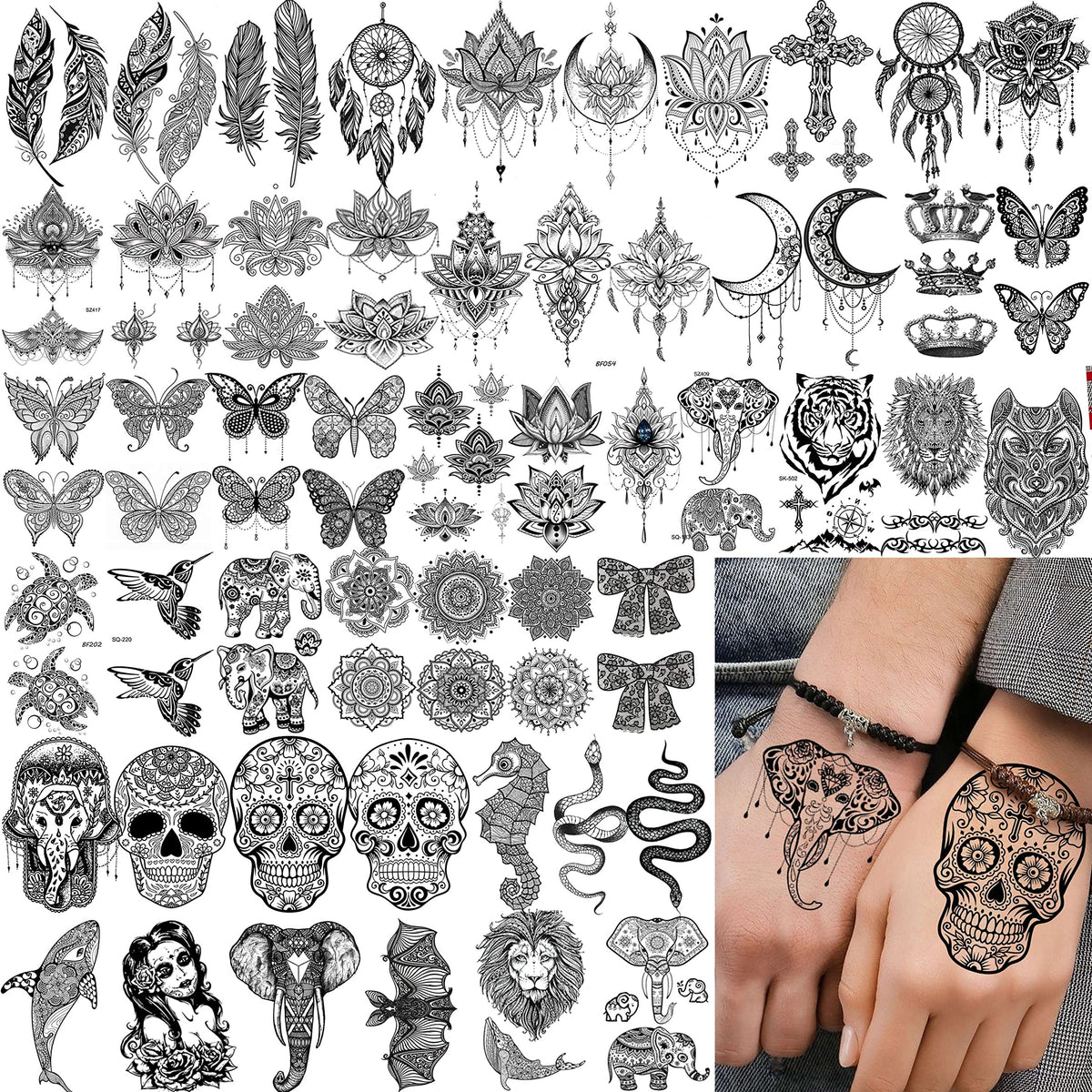 VANTATY temporary tattoos packaging showing all designs