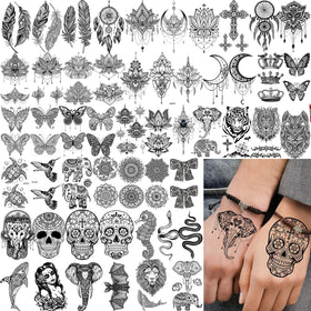 VANTATY temporary tattoos packaging showing all designs