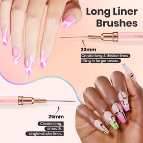 variety of beetles nail art brushes in different lengths