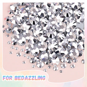 Variety of BELLEBOOST rhinestones showcased in box