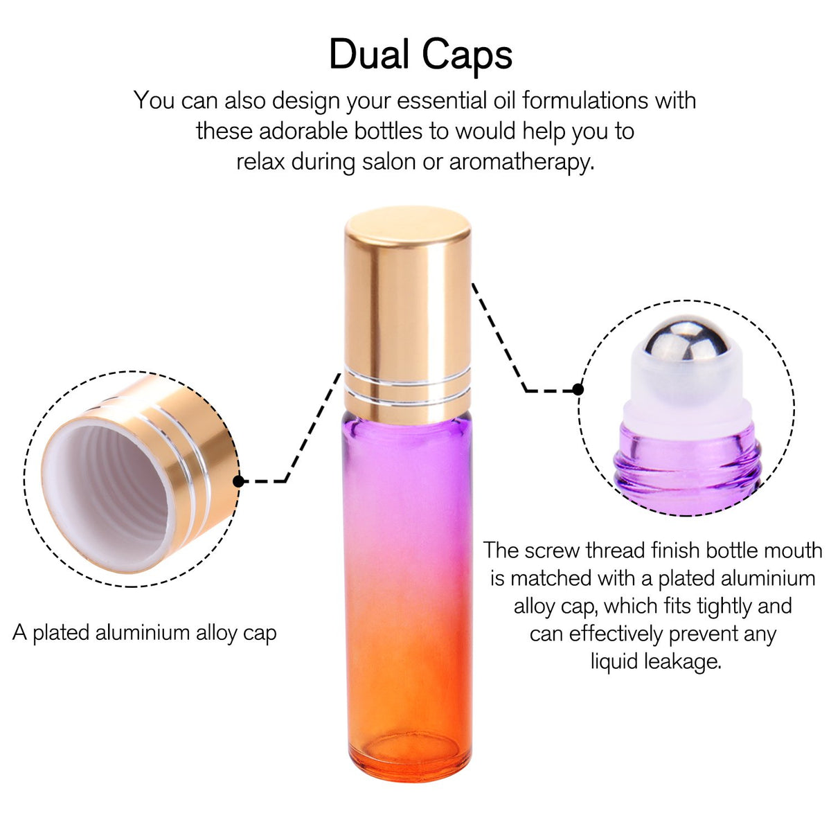 Variety of essential oils in PrettyCare roller bottles