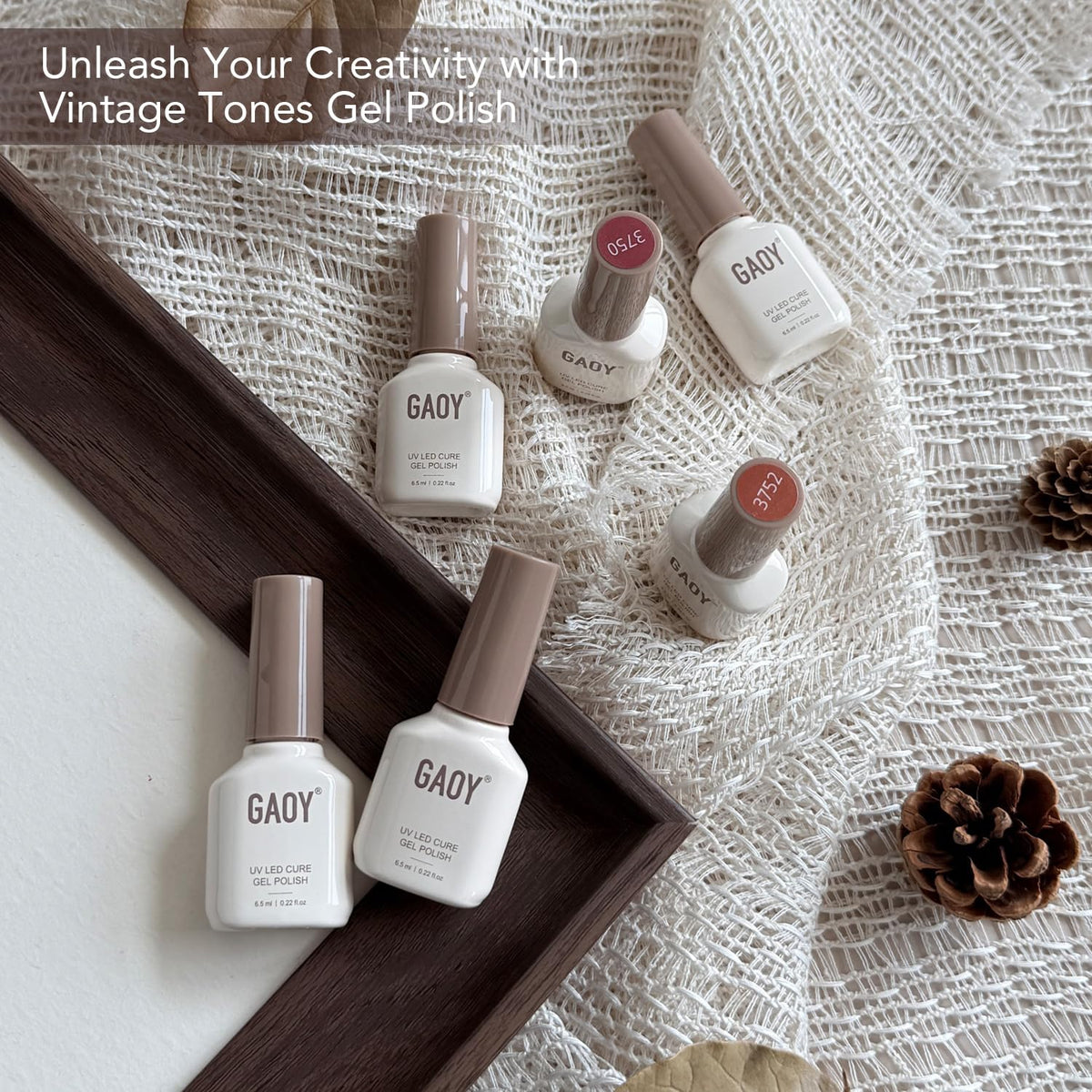 Variety of GAOY gel nail polish colours on display