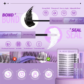 Variety of lash clusters in different lengths from Pawotence