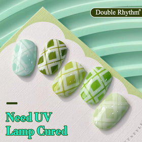Variety of nail designs created with Double Rhythm Gel Polish