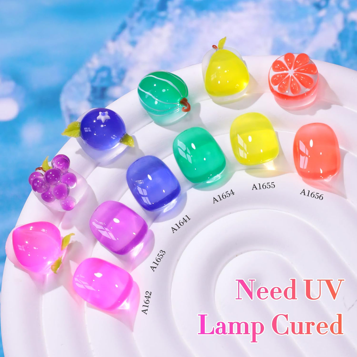 Variety of nail designs created with Double Rhythm Gel Polish