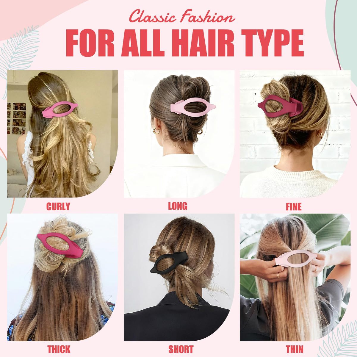 Variety of USDNICE Flat Hair Clips displayed together