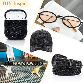 Various DIY crafts embellished with BELLEBOOST rhinestones