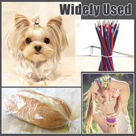 various hairstyles created with elastic hair bands