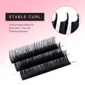 Various lengths of TDANCE Eyelash Extensions displayed