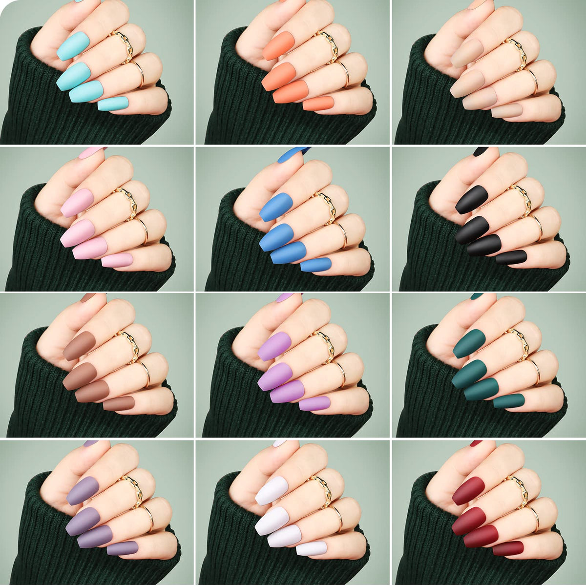 Various sizes of adhesive nail tabs from Teenitor set