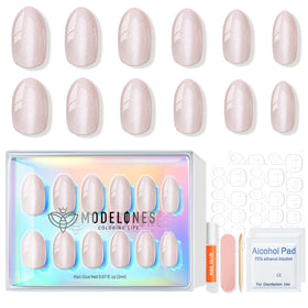 Various styles of modelones Cat Eye Press On Nails displayed