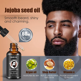 Varolan beard balm in a tin with natural ingredients