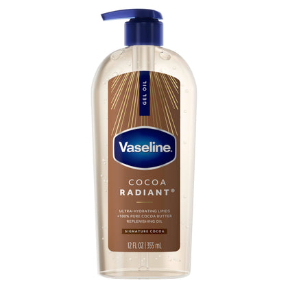 Vaseline Cocoa Radiant Body Gel Oil 12 oz front view