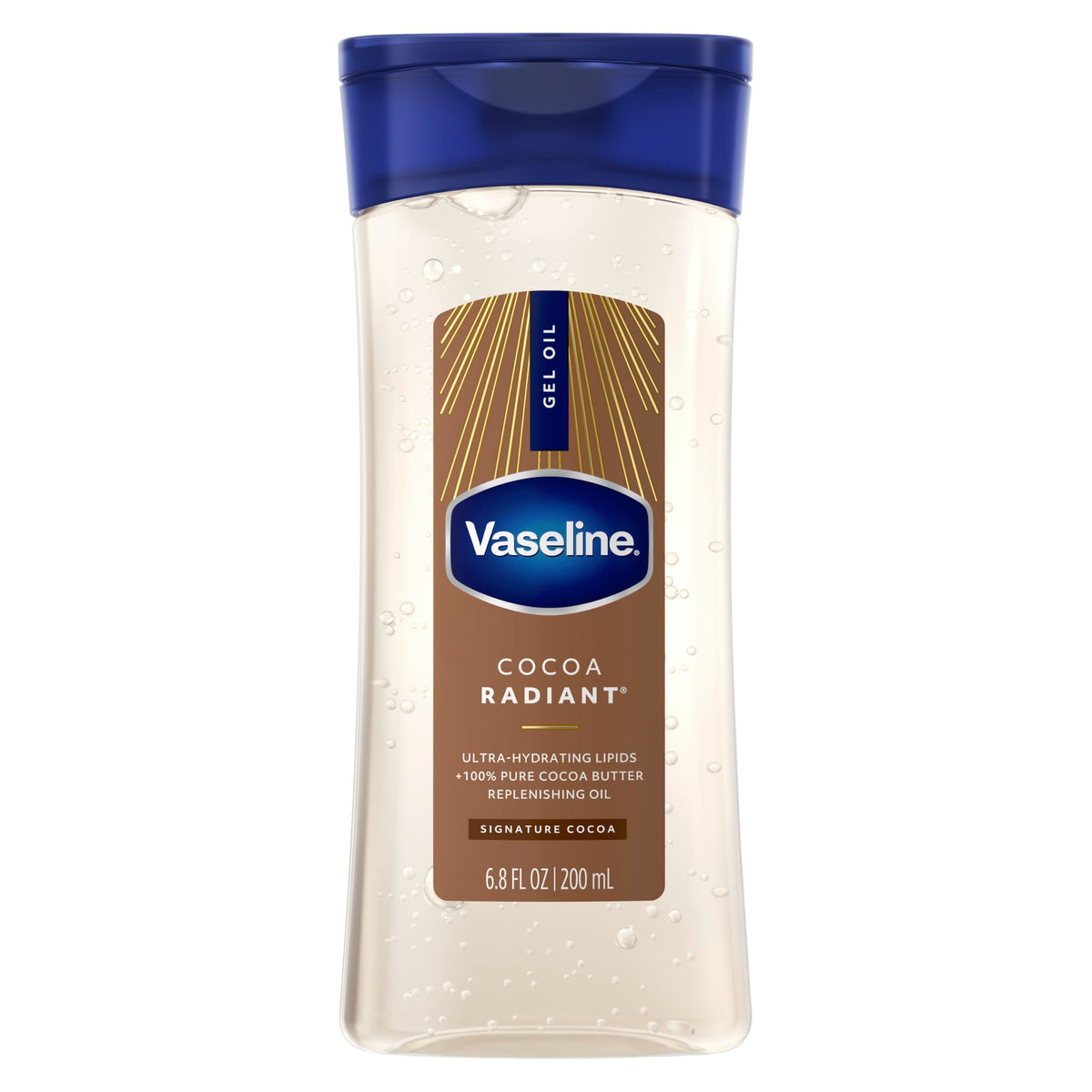 Vaseline Cocoa Radiant Body Oil 6.8 fl oz front view