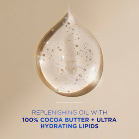 Vaseline Cocoa Radiant Body Oil application on skin