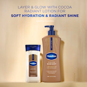Vaseline Cocoa Radiant Body Oil with cocoa butter ingredients