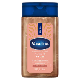 Vaseline Glazed and Glisten Body Gel Oil texture on skin