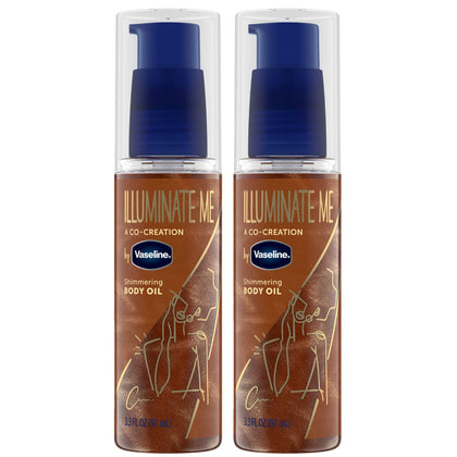 Vaseline Illuminate Me Shimmering Body Oil 3.3 Oz front view