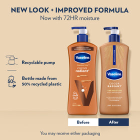Vaseline Intensive Care Cocoa Radiant Lotion showing texture