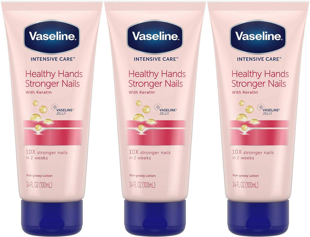 Vaseline Intensive Care Healthy Hands Stronger Nails Lotion 100ml tube front view
