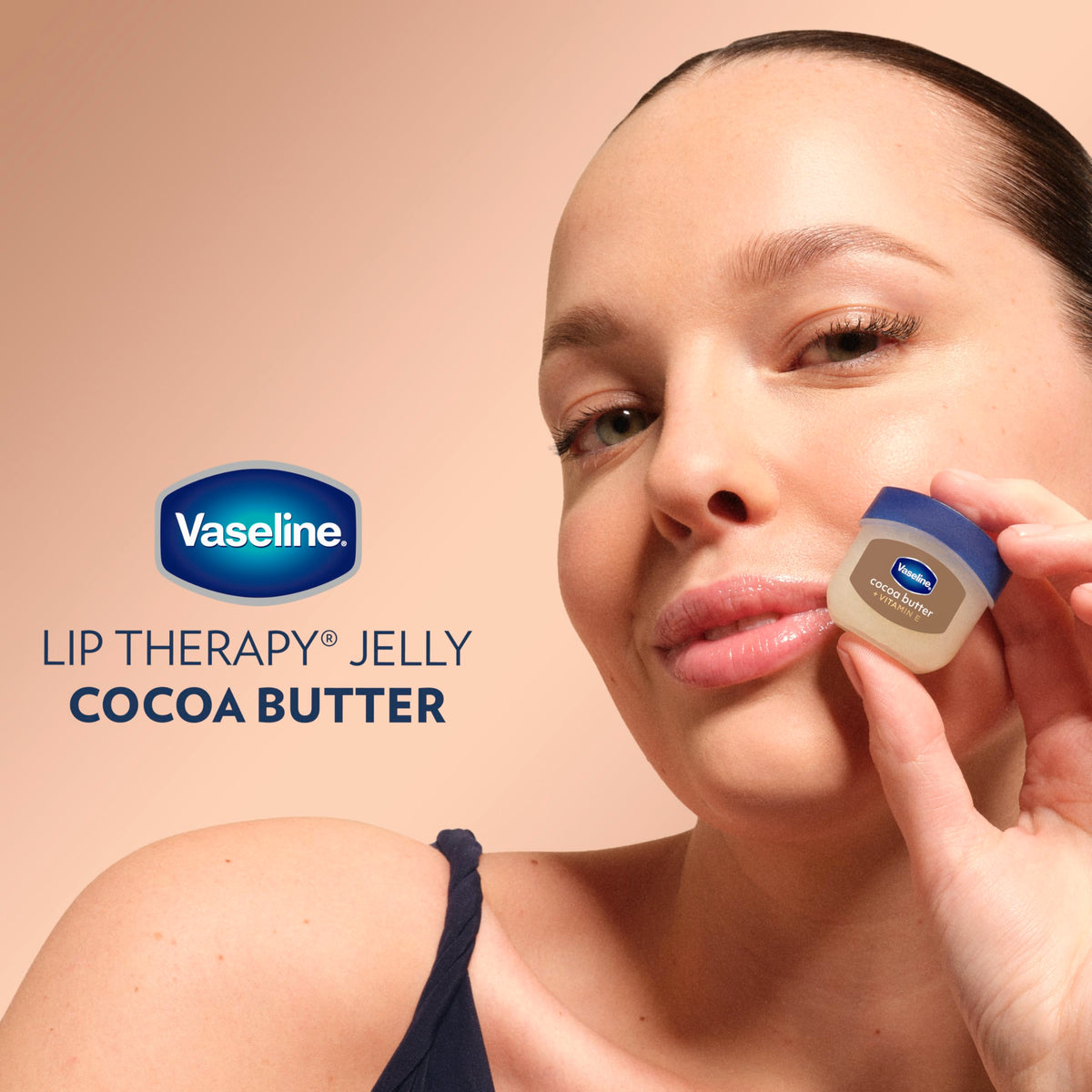 Vaseline Lip Balm Mini Cocoa Butter with cocoa beans