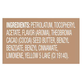 Vaseline Lip Balm Mini Cocoa Butter with ingredients list