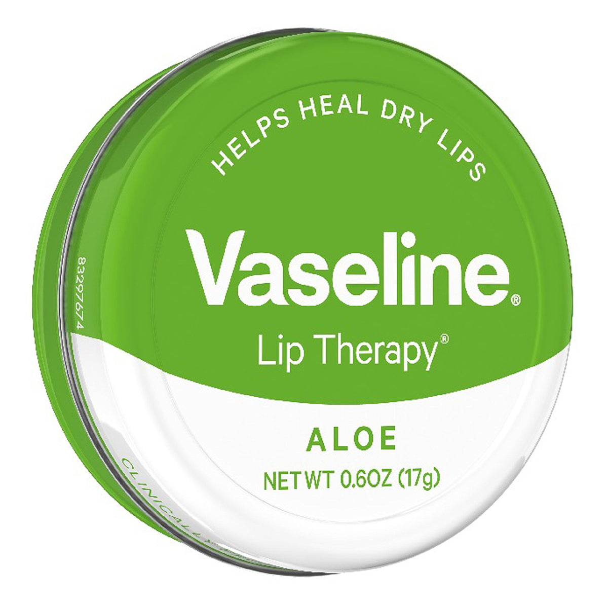 Vaseline Lip Therapy Aloe Vera Lip Balm Tin side view