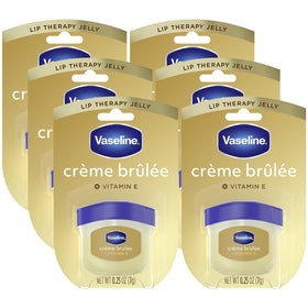 Vaseline Lip Therapy Creme Brulee 0.25 oz mini jar front view