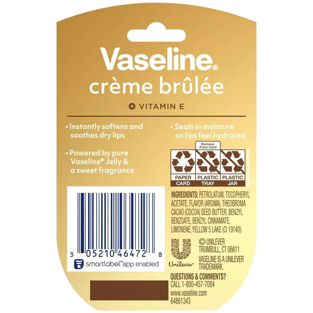 Vaseline Lip Therapy Creme Brulee 6 pack display