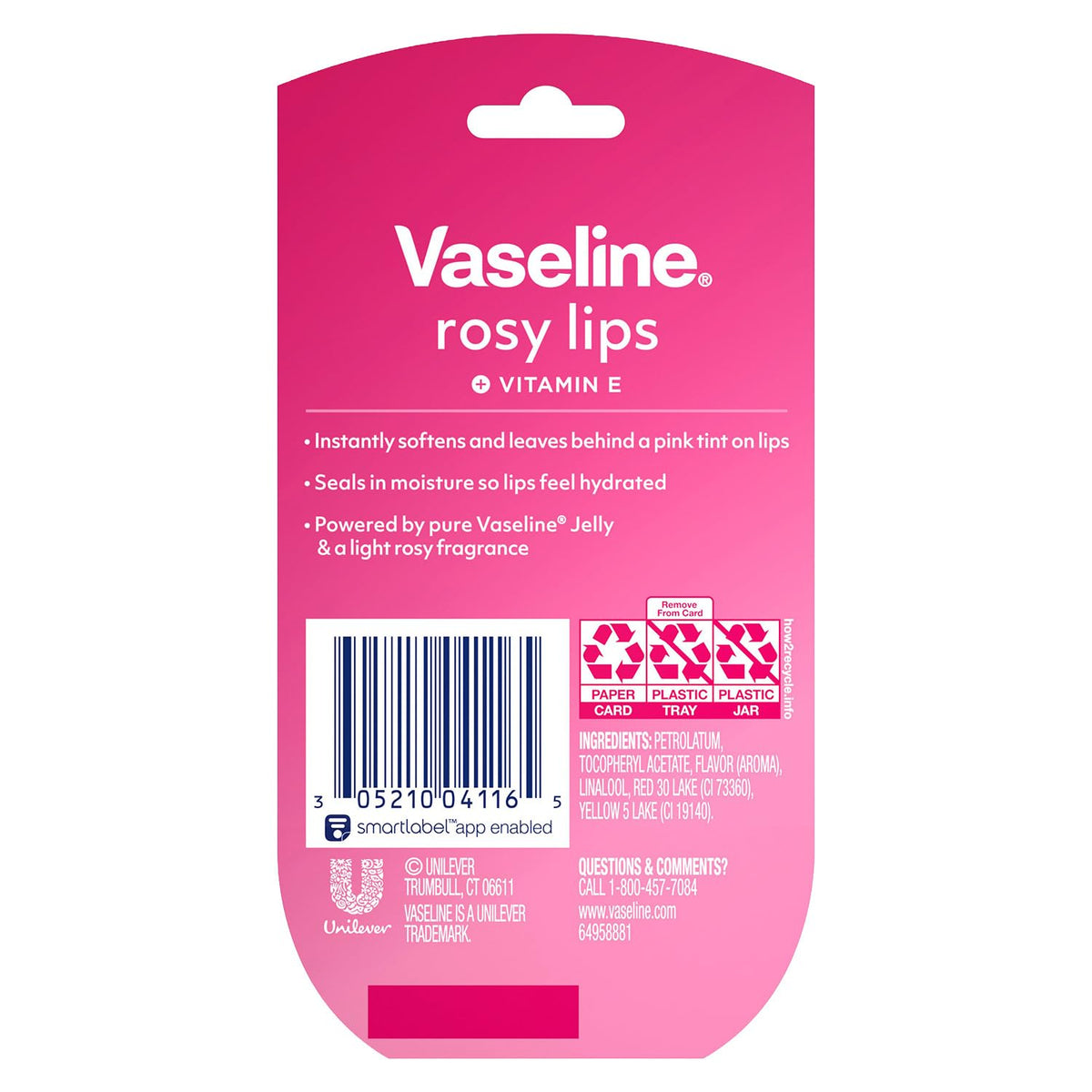 Vaseline Lip Therapy Rosy Lips Mini jar close-up