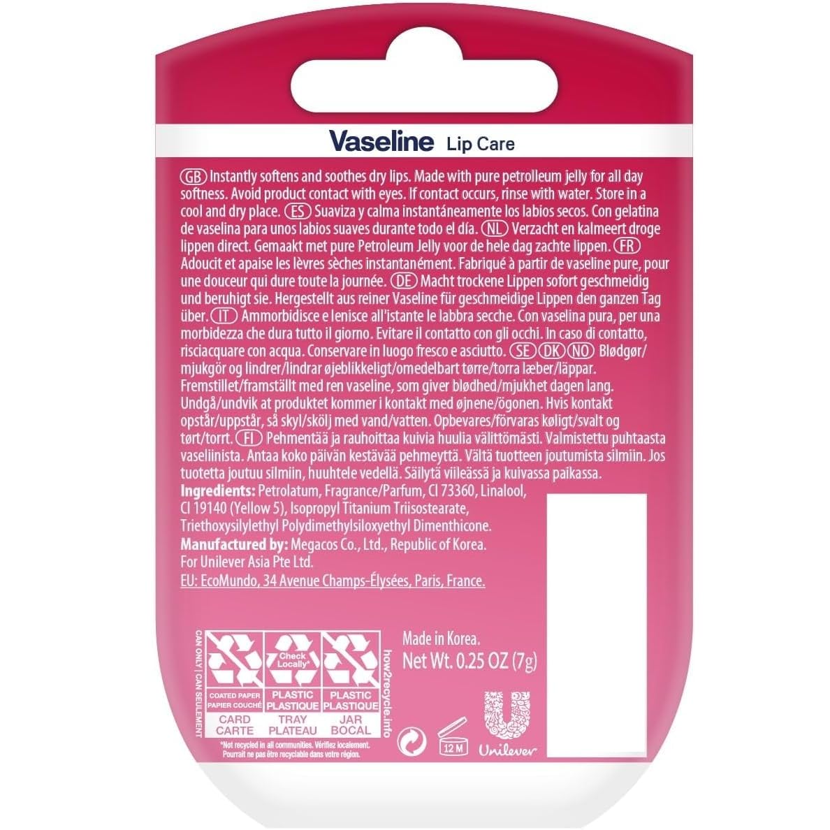 Vaseline Lip Therapy Rosy Lips Mini tube close-up