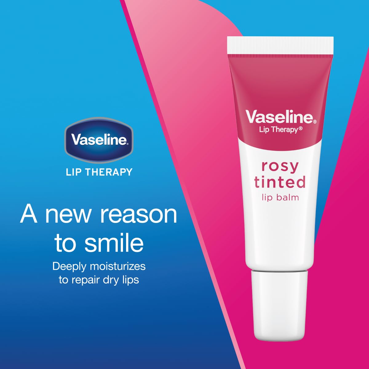 Vaseline Lip Therapy Rosy Lips Moisturising Lip Balm close-up of texture