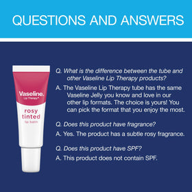 Vaseline Lip Therapy Rosy Lips Moisturising Lip Balm on a table