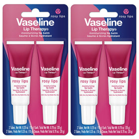 Vaseline Lip Therapy Rosy Lips Moisturising Lip Balm twin pack front view
